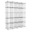 Bookcase Storage Cubbies Shelving Modular Grid Organizer Black Metal Unit 20-Cube
