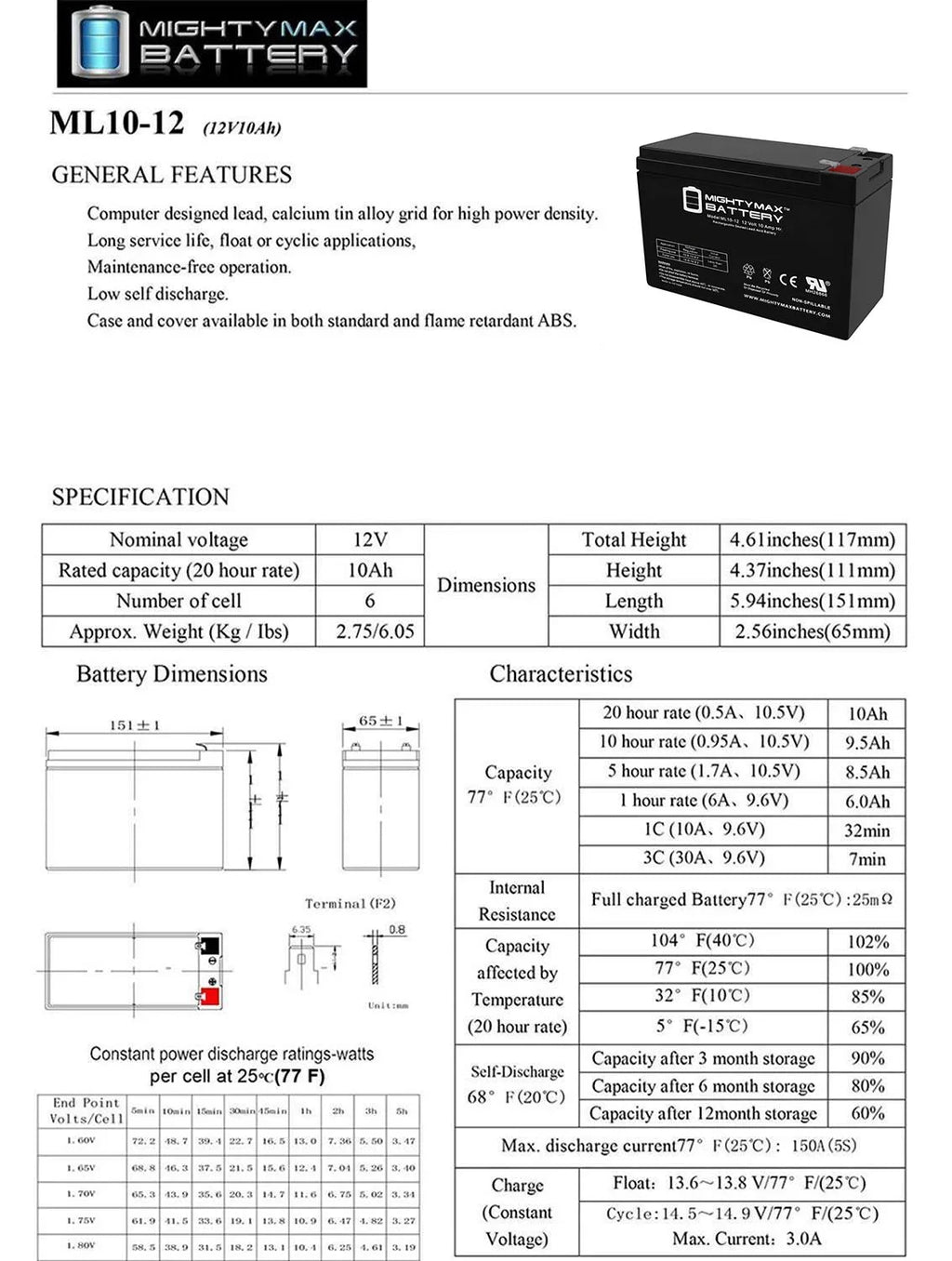'-7 Scooter 10AH for 12V Tusa Underwater Battery Charger + 12V