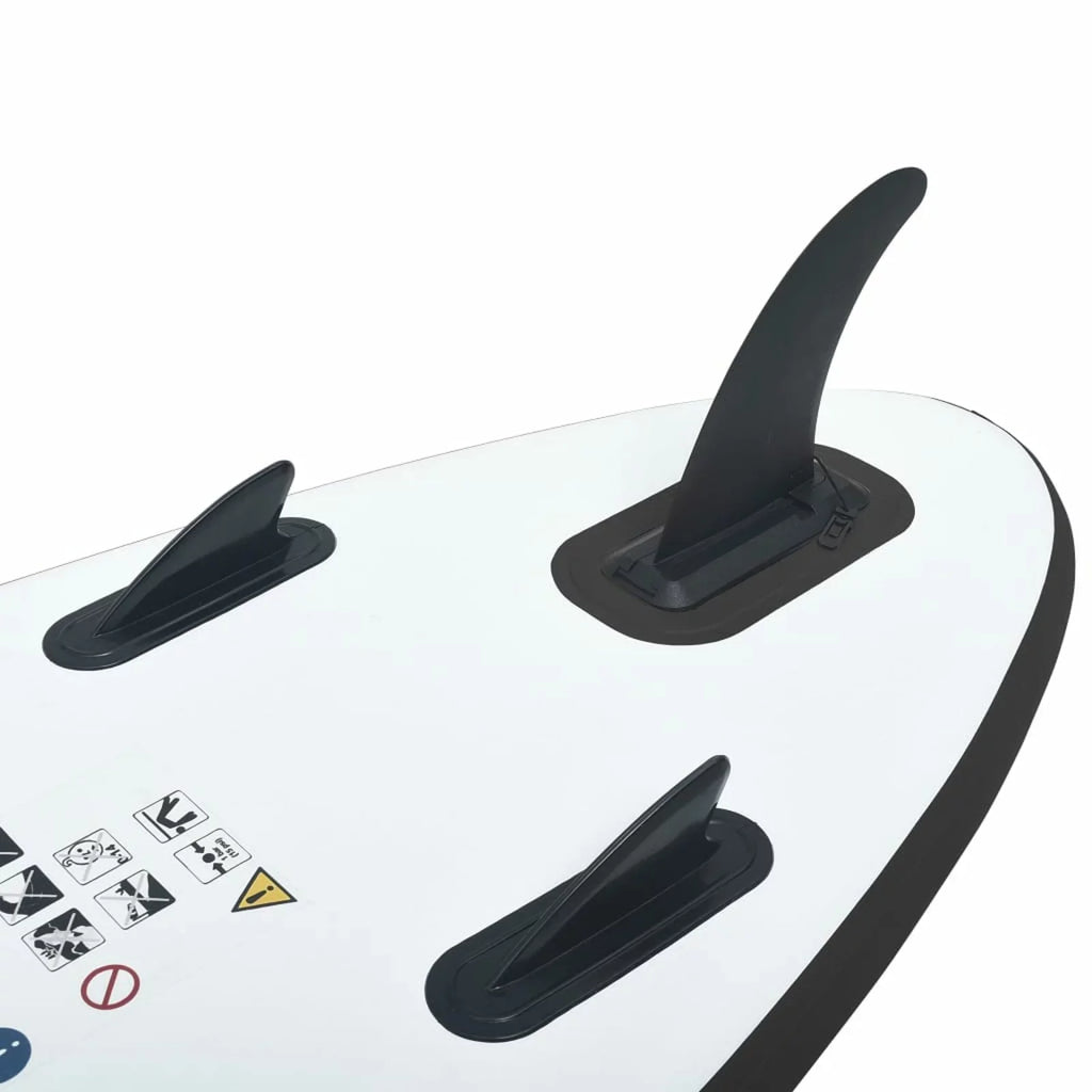 White Inflatable Paddleboard and Black Set