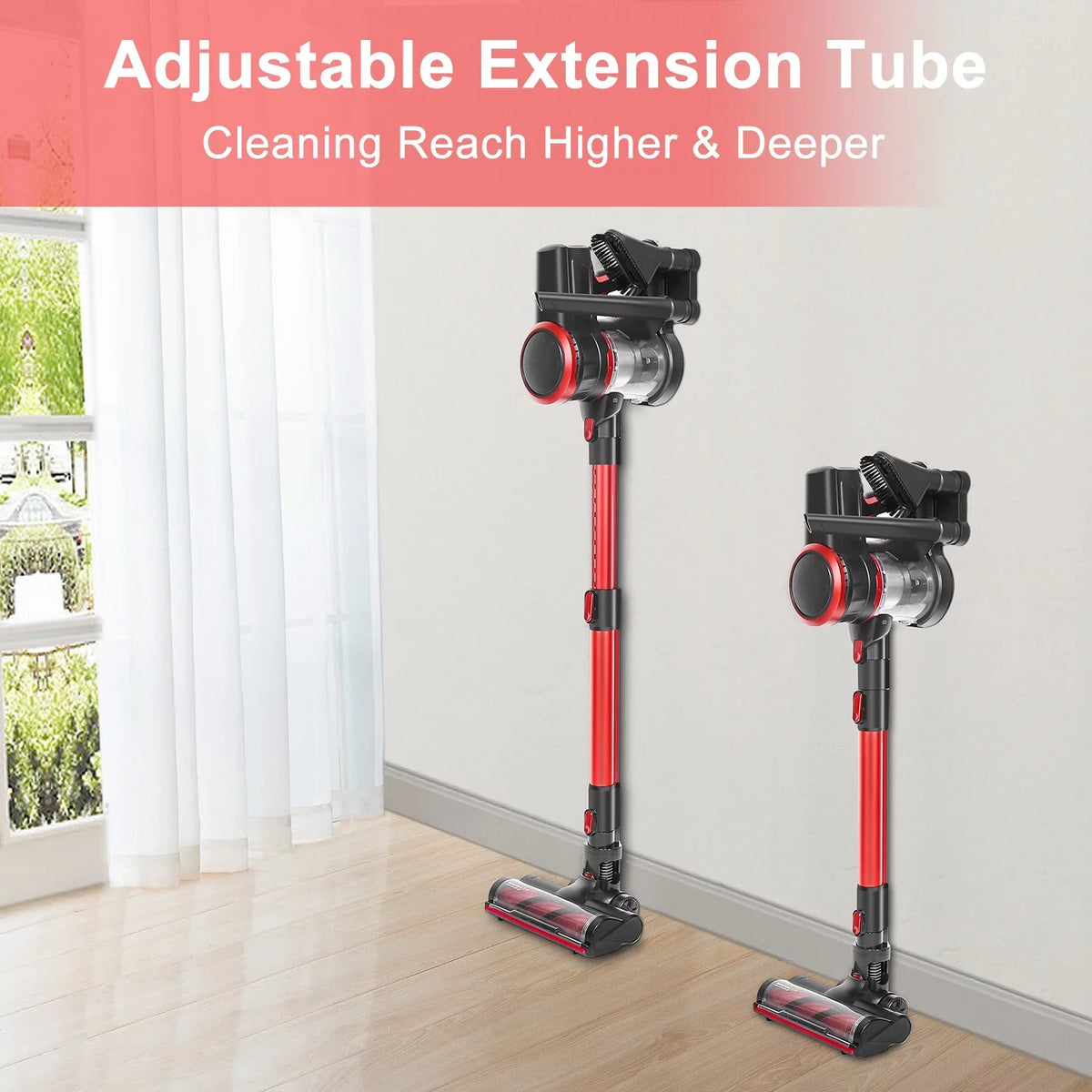Vacuum Brushless Floor, Hard Cleaner Cordless Carpet, Motor Stick K17 for 23KPA