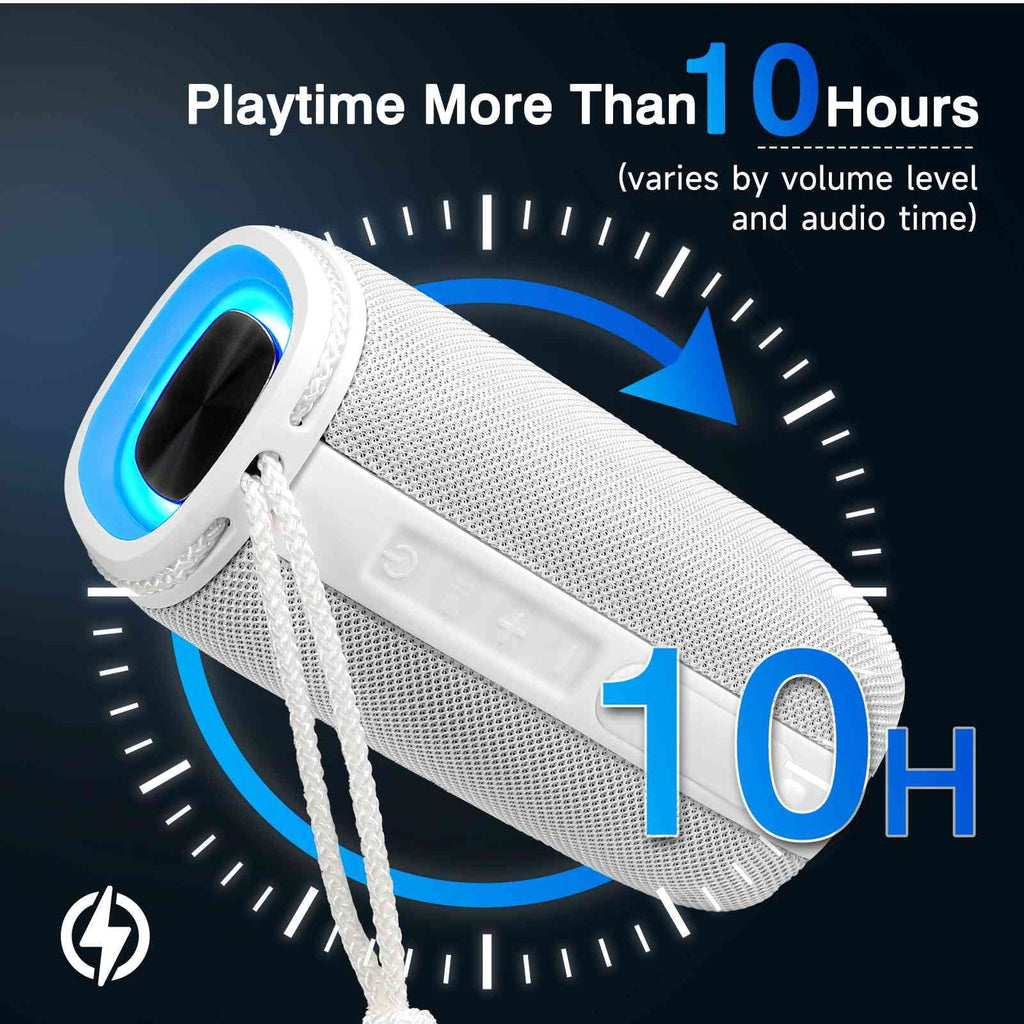 360° Surround Portable for Sony Pairing, True Moistureproof Xperia IPX5 Speakers UrbanX - Sound Bluetooth XA1 BT5.3, Plus Speaker Scorpio with Series Bass, Punchy Wireless White Speaker,