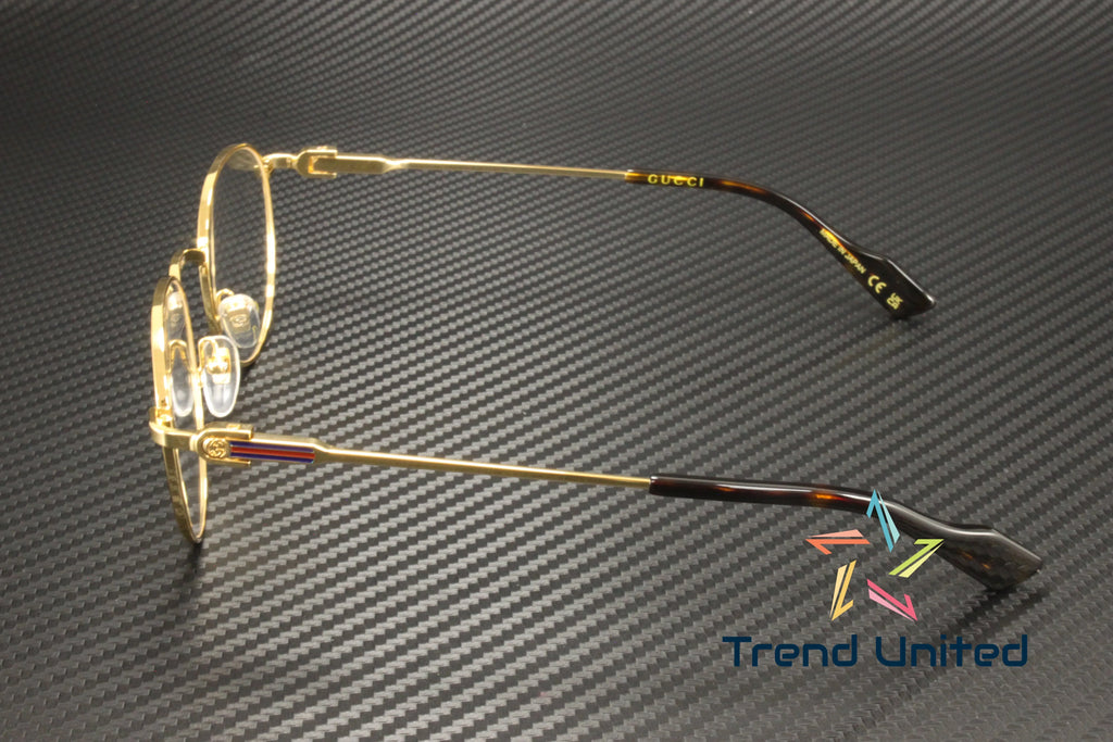 mm Lens Men's Panthos 48 Round Oval GG1222O Gold Metal Eyeglasses 002 Demo