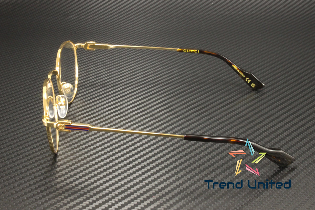 mm Lens Men's Panthos 48 Round Oval GG1222O Gold Metal Eyeglasses 002 Demo