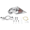 Motorcycle Krator Harley-Davidson Spike with Cleaner Intake Air Applications Filter Chrome Fits Custom
