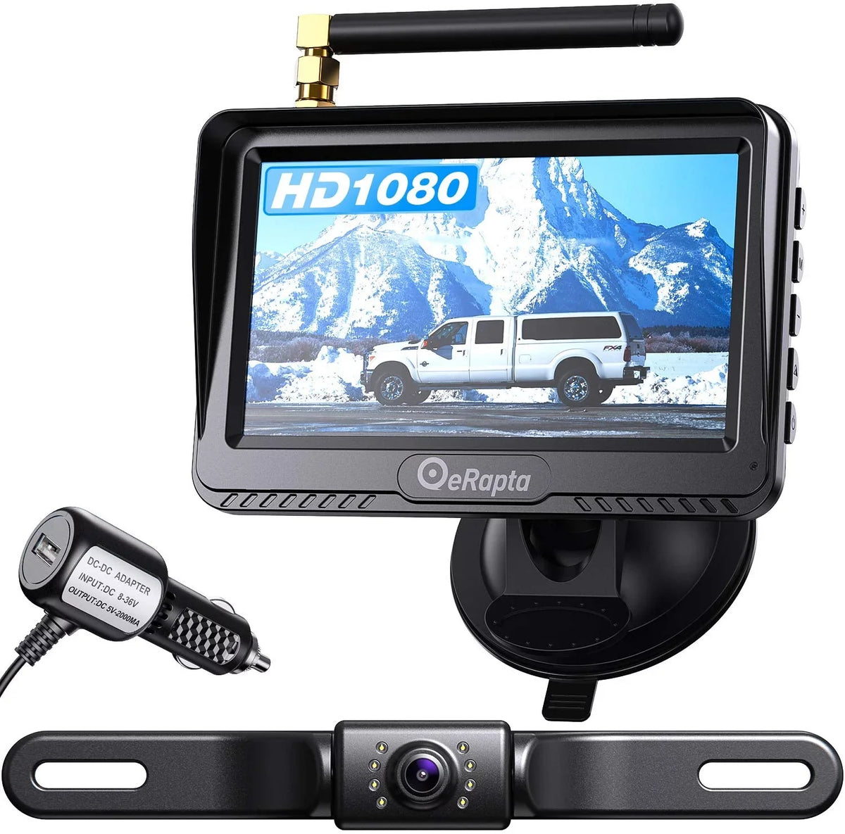 and Back Strong Camera 1080P Rear Pickup Sedans Truck Image Reversing Camera Wireless Up Monitor Parking Car for with Signal Hitch eRapta Backup ERT03 View Front