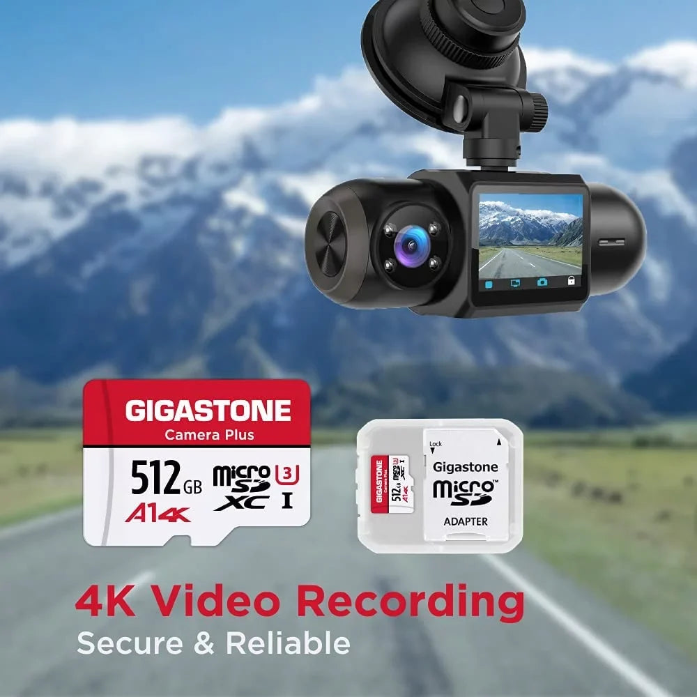 Cams Video, U1 512GB Camera Card Camera memory Nintendo Gigastone compatible Switch with Plus Full GoPro 100MB/s, 10 Dash Drone Samsung Canon Nikon Class Micro