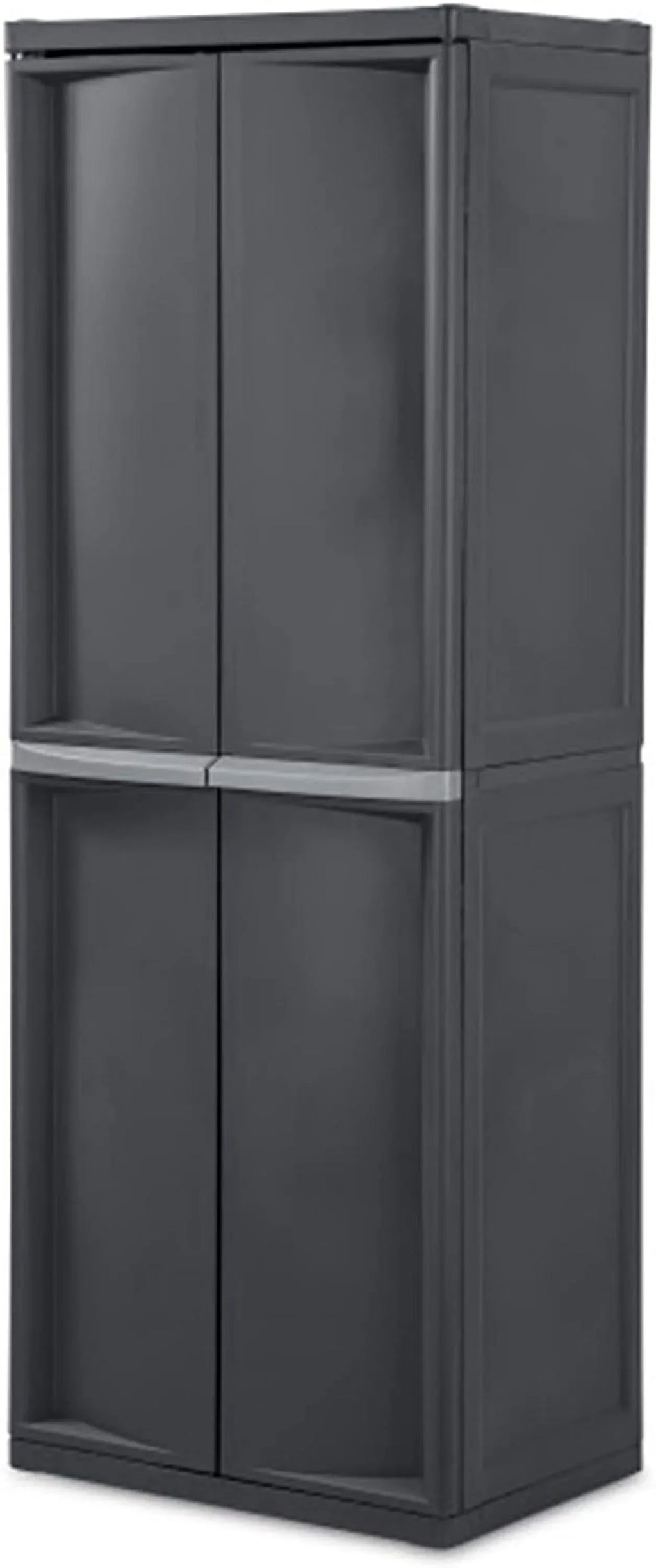 and Organize Heavy Storage Unit, Shelf Duty the Garage, to 1-Pack Basement, Plastic Bins Mudroom, Easy Attic, Gray, 4 Cabinet, Assemble in