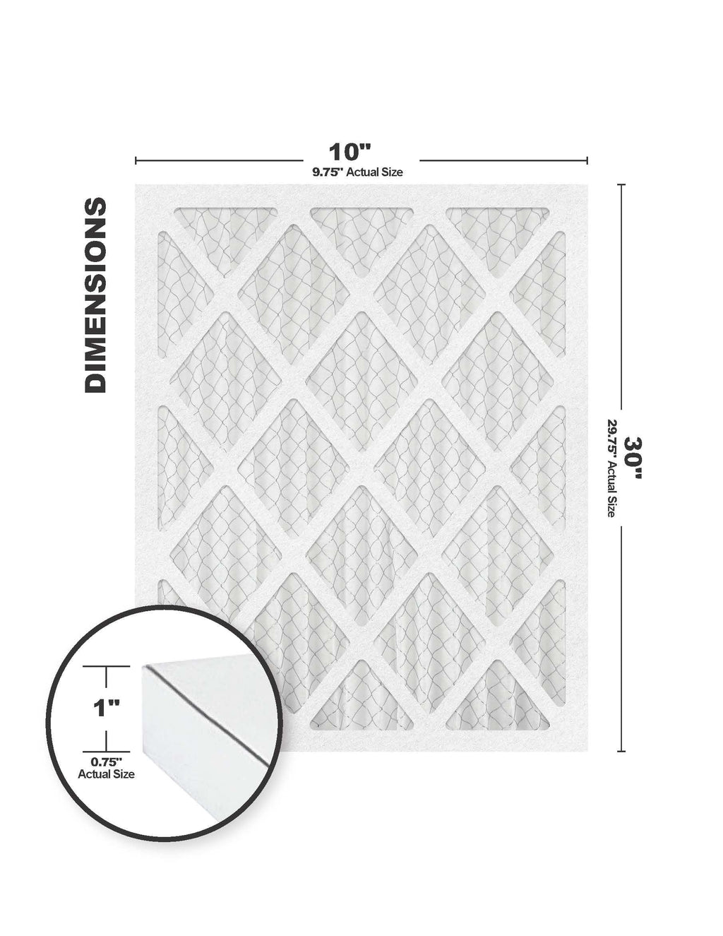 Air/Furnace Accumulair Diamond Filters 13 10x30x1 (6 pack)