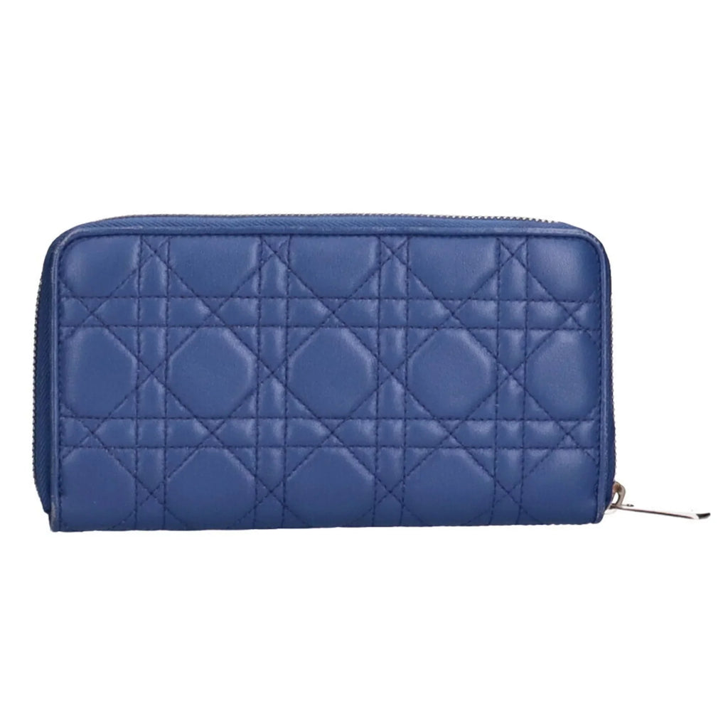 Dior Voyageur long (Good) ladies wallet Pre-Owned lambskin lady Christian