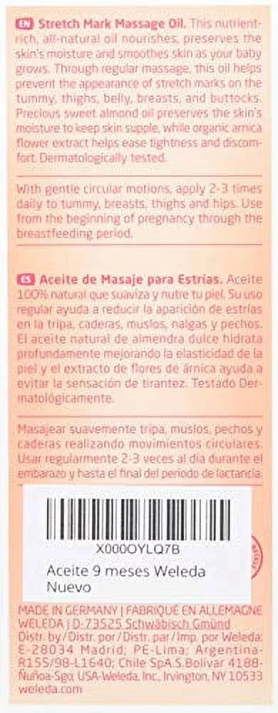 for of Body Weleda: Fl. Pregnancy Oil 3.4 Oz Stretch Marks, 1) (Pack