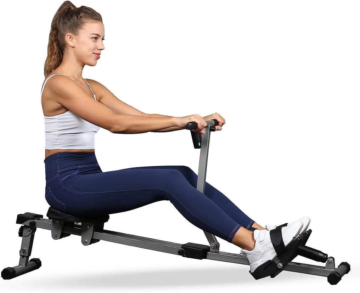 Digital Monitor Resistance, lbs Adjustable Rowing Machine Load 260 Black 12 Maximum of and with Ergometer, Levels of Rower