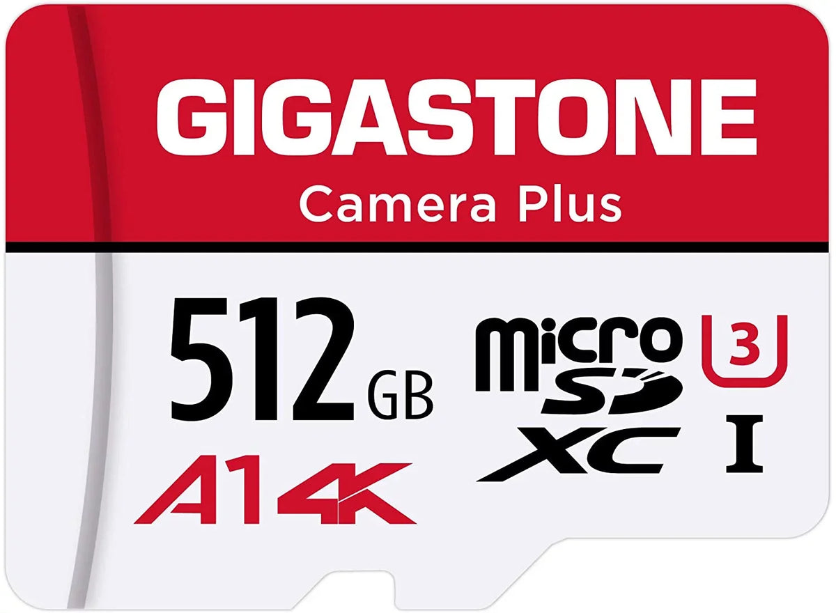 Cams Video, U1 512GB Camera Card Camera memory Nintendo Gigastone compatible Switch with Plus Full GoPro 100MB/s, 10 Dash Drone Samsung Canon Nikon Class Micro