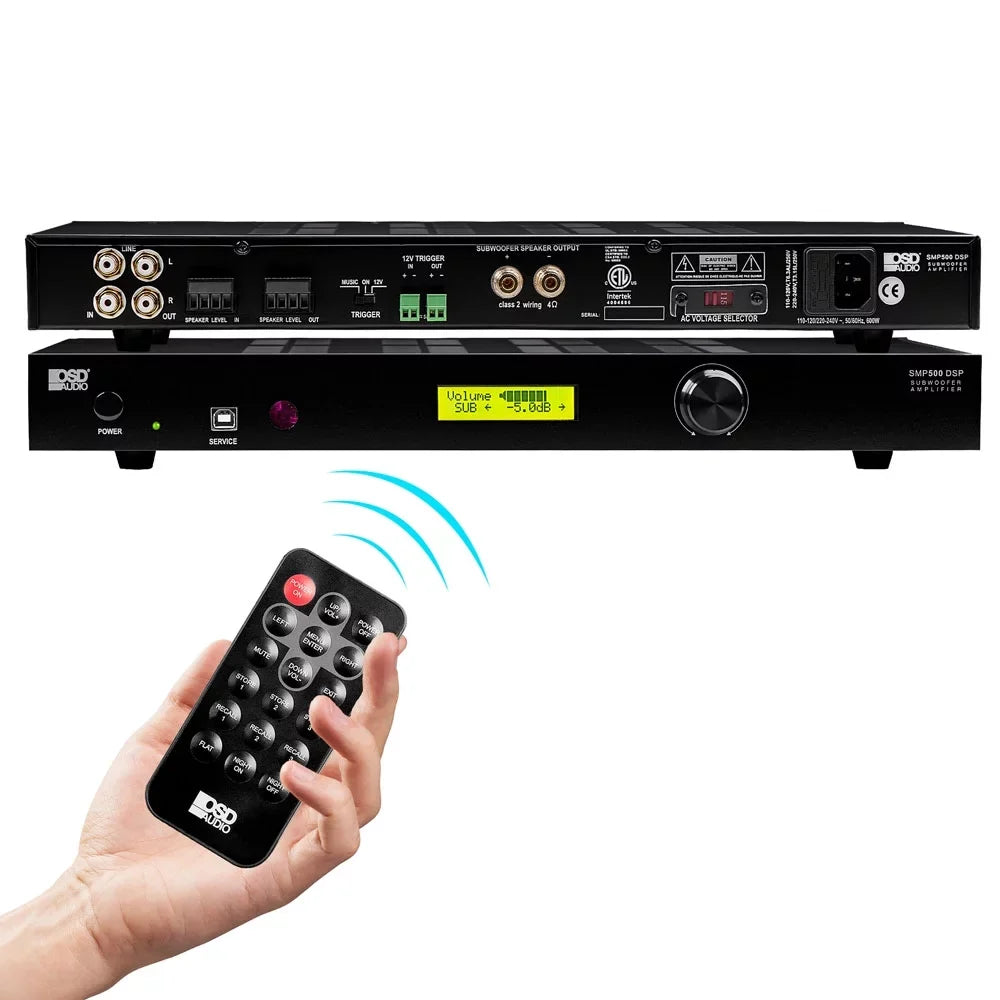 '-8 Certified Subwoofer Control SMP500 Ohm Amplifier, , Sensing, 800W Class D Auto 4 App Mono