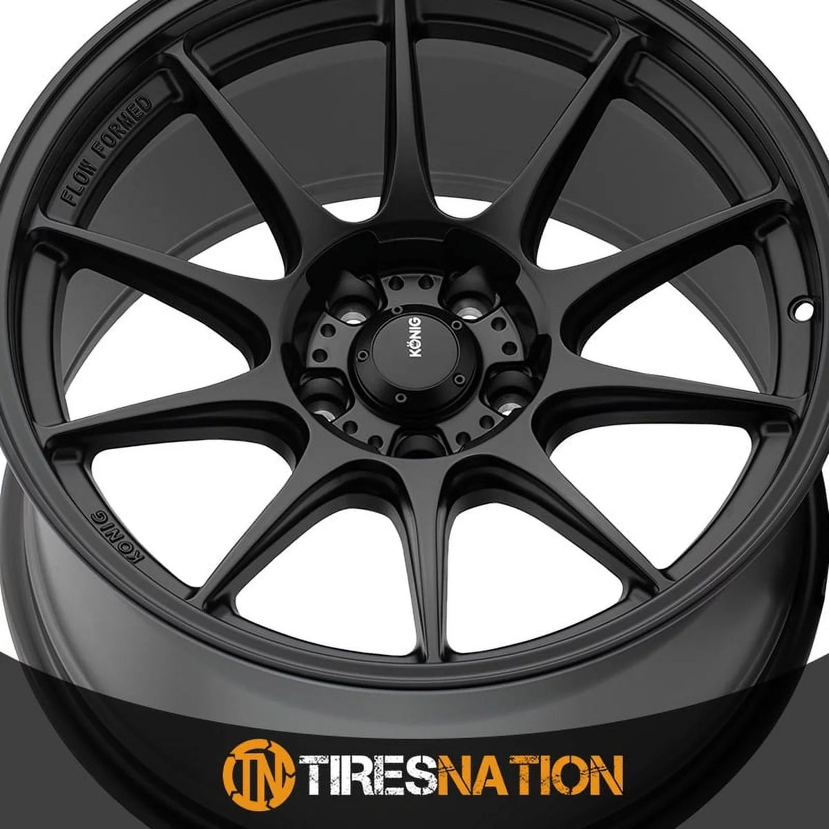 5x100 Konig Black 57B Wheel Semi-Matte Dekagram 17x9 +40et