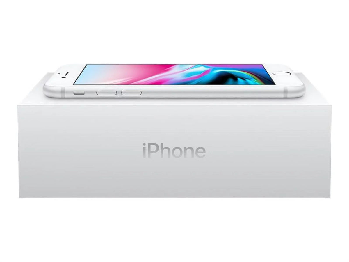 Plus - 8 Silver Unlocked Restored iPhone (Refurbished) Apple 256GB,
