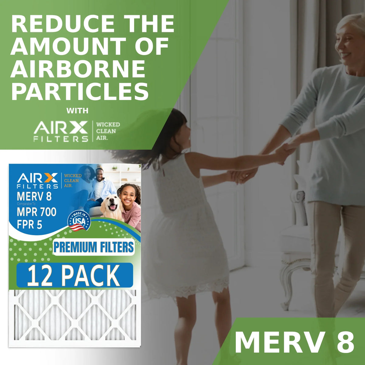 700 12 Comparable & by Furnace 5 of Rating, . 8 Filter Air Filters 18x18x1 - in Pack to Made