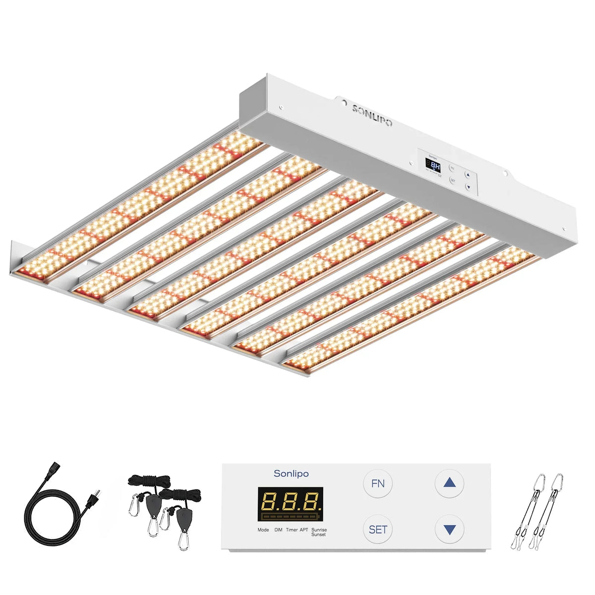Plant Indoor Light Grow Fixture Dimmer with Growth Seeding, and Spectrum - - Shieldage Full Bloom Plants Grow Timer 3x3ft 200W Lamps for Plant Light & Sunlike Veg Flowering, SPF2000