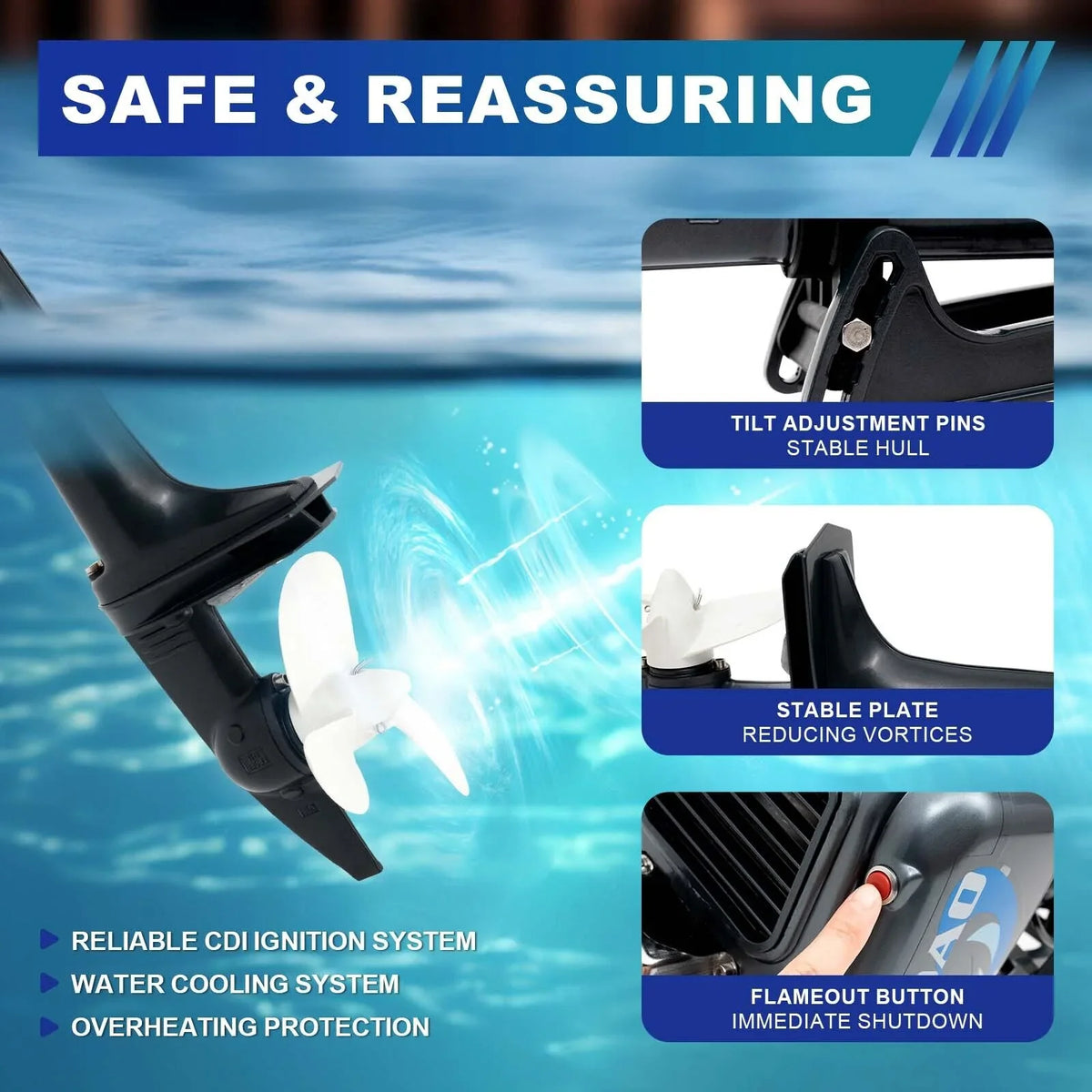 Duty Engine 3.5HP Engine Vessel Heavy Motor System Outboard Stroke Cooling Moisture 2