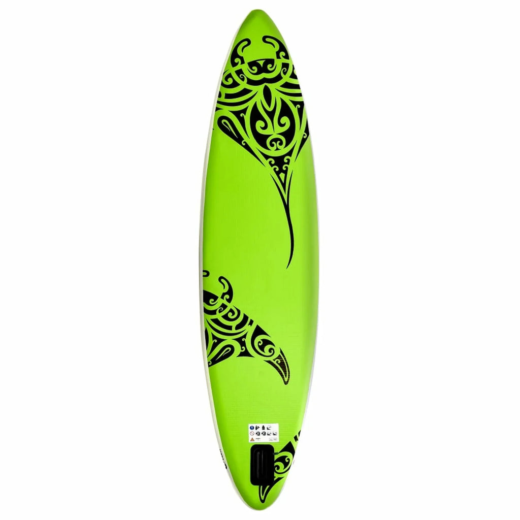Inflatable Set Paddleboard 120.1"x29.9"x5.9" Green