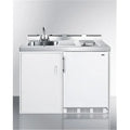 cabinet kitchenette smooth-top storage and wide 115V with sink, 48" cooktop, all-in-one 2-burner refrigerator-freezer,
