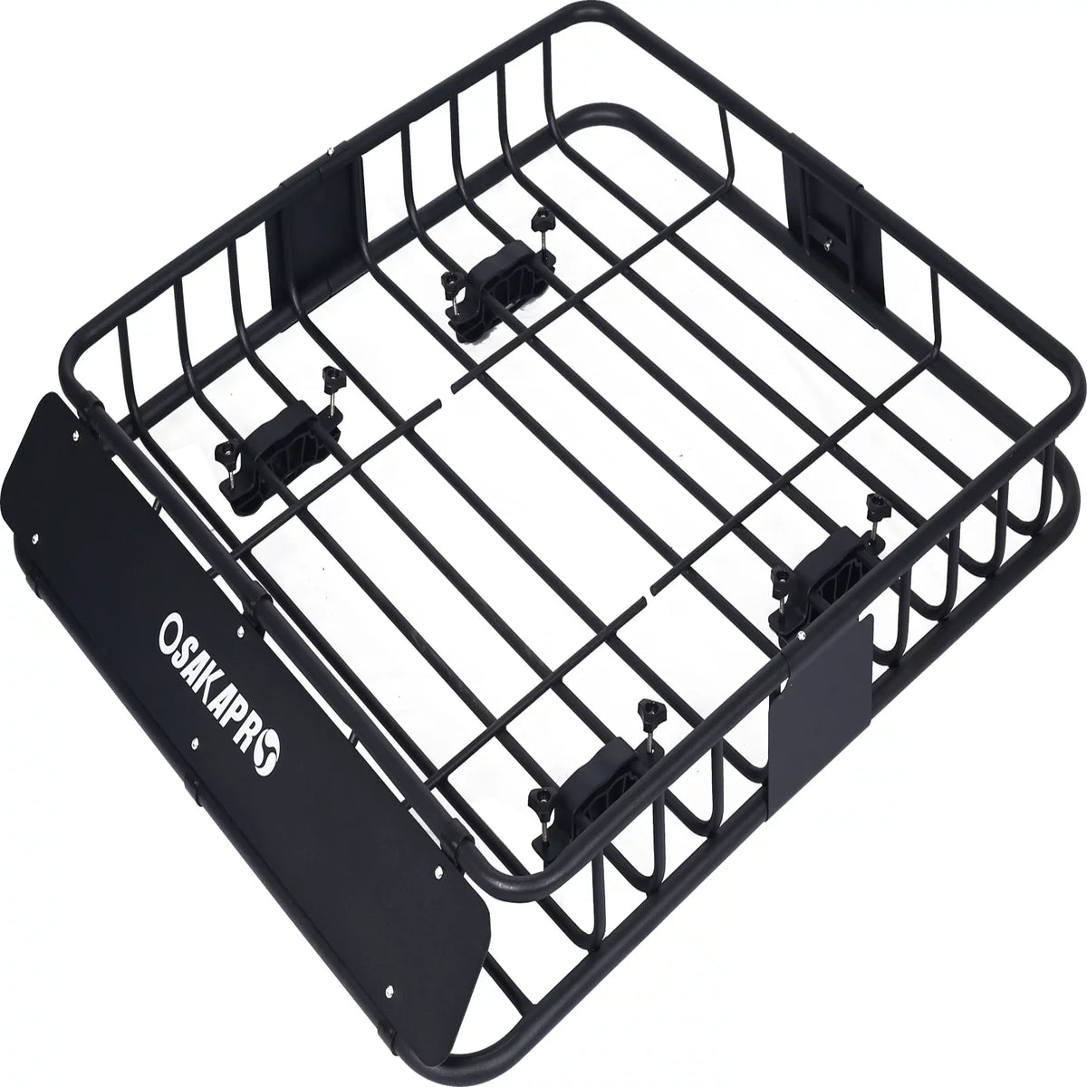 Black Steel Roof Mount Steel Carrier Rooftop Top Cargo 43" Basket Universal Fit Climaticproof Heavy-Duty Rack -