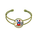 Retro Jewelry Chile National Open Emblem Cuff Country Bracelet Bangle