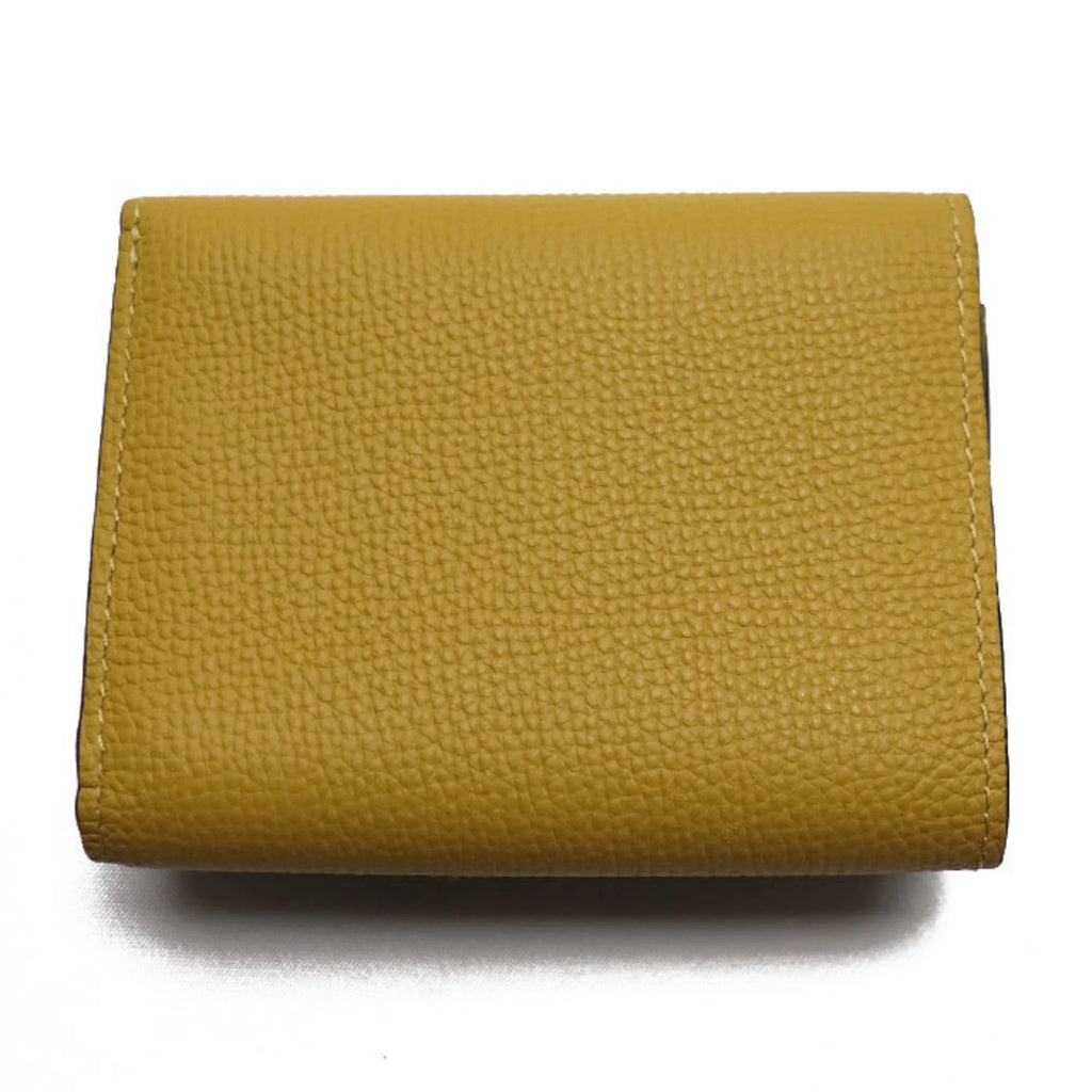 8110 (Good) C821TR2X02 Women's Color Trifold Wallet Pre-Owned Anagram Mustard