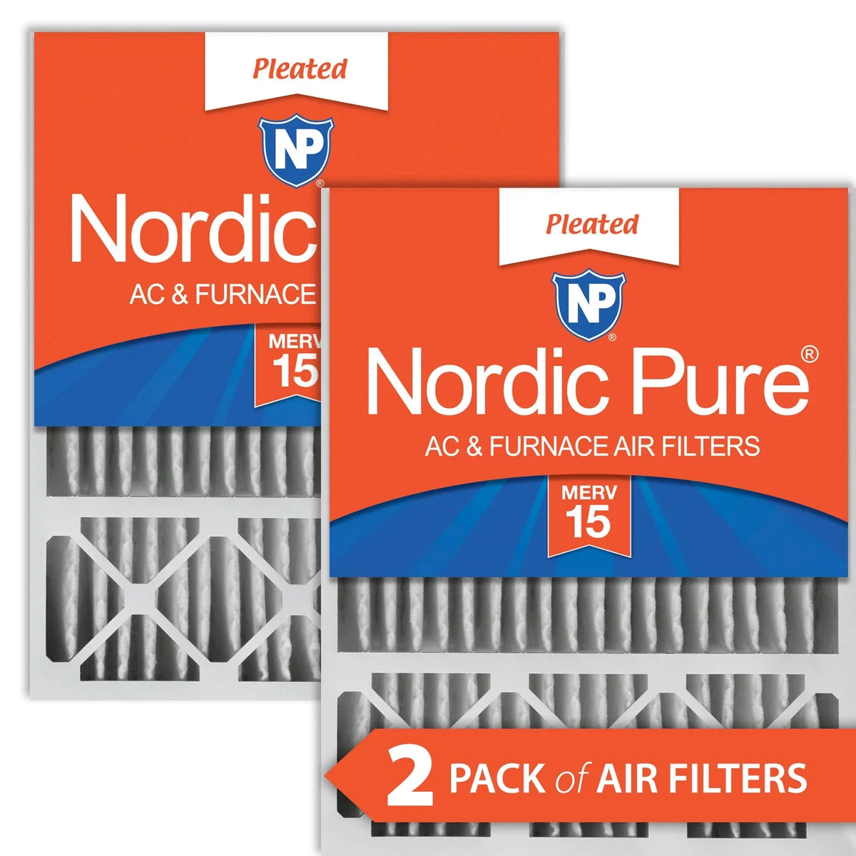 16x25x5 Air 15 (4 Replacement Honeywell/Lennox Pack 3/8) Filters 2