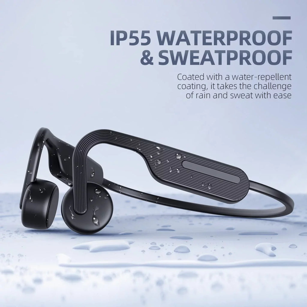 Open Headphones, Bluetooth Sports Defensive Ear Bone Sweat Conduction Headphones, Earphones, Running, Cycling, Headset 5.0 for Driving Wireless Hiking,