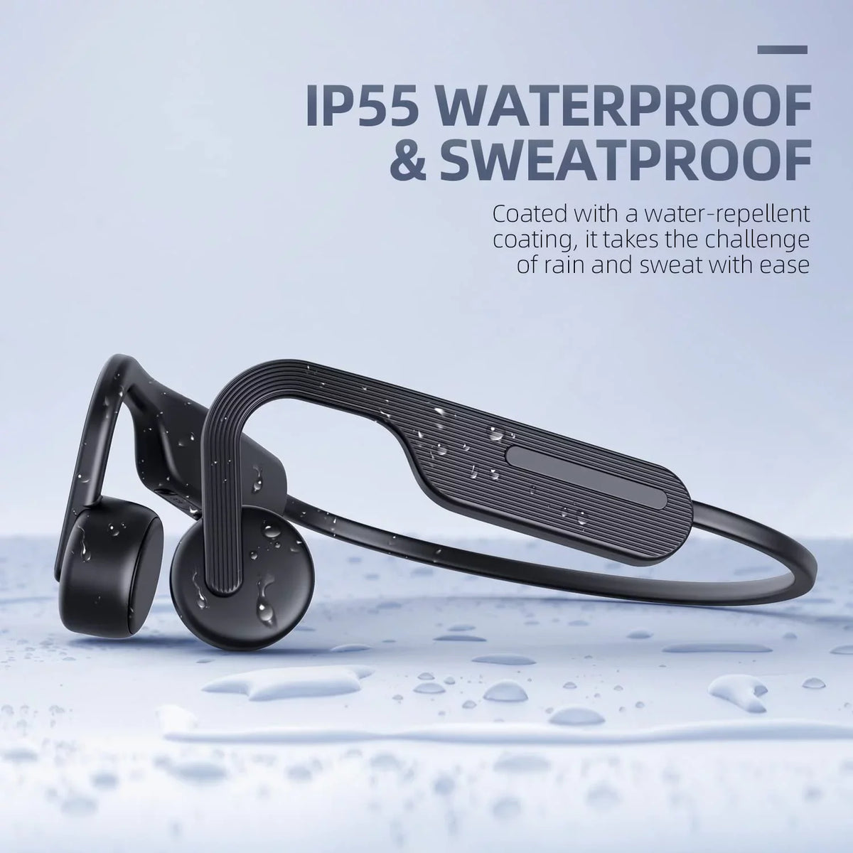 Open Headphones, Bluetooth Sports Defensive Ear Bone Sweat Conduction Headphones, Earphones, Running, Cycling, Headset 5.0 for Driving Wireless Hiking,
