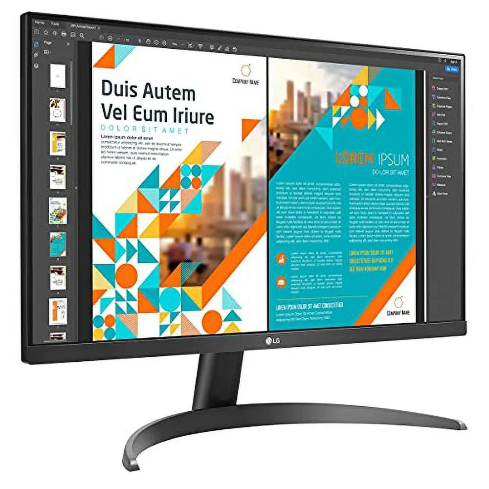 99% 3-Side Borderless Gamut, x - sRGB 24” 24QP500-B Color 75Hz, Rate 10, 1440) Display, FreeSync, Design Black (2560 Refresh Virtually