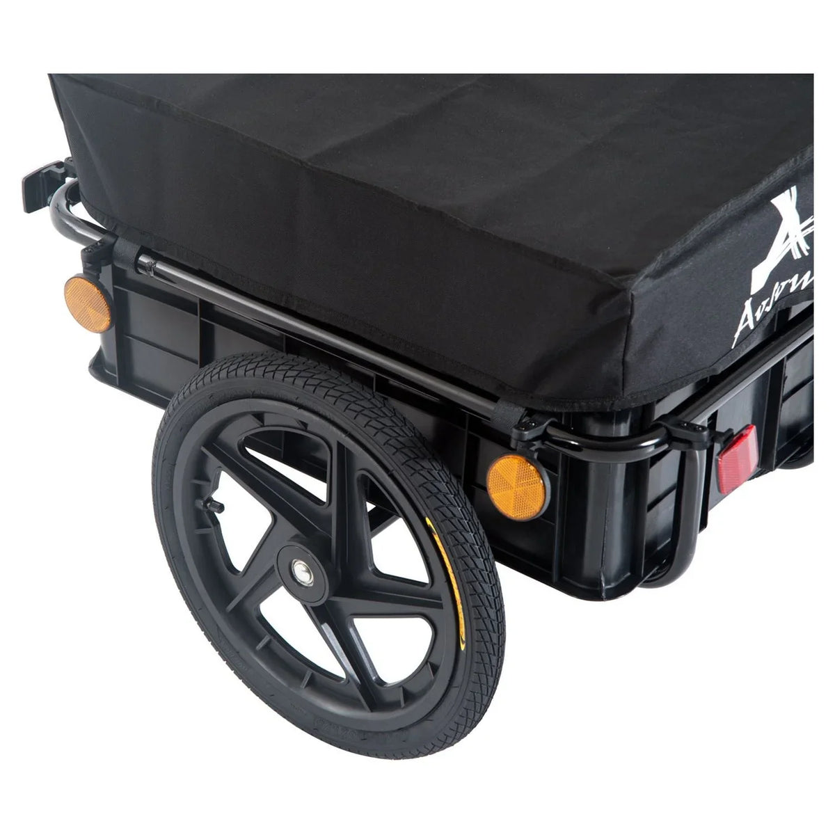 Bicycle Aosom Enclosed Black Wheel - Internal Double Frame Trailer Cargo