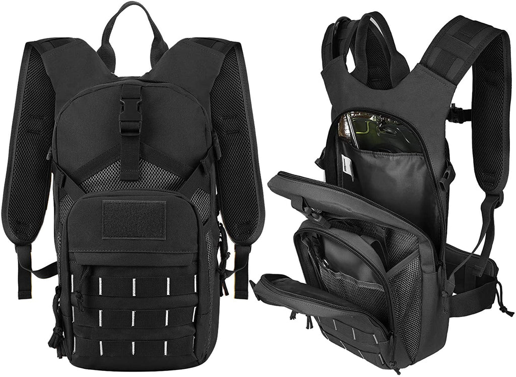 Waist Women Hydration Backpack Insulation, Daypack Hiking Running Adjustable Military Men with Moisture Cycling Bladder, Bag Thermal Biking 2L Free Pocket for Moisture Pack Moisture Fits Tactical