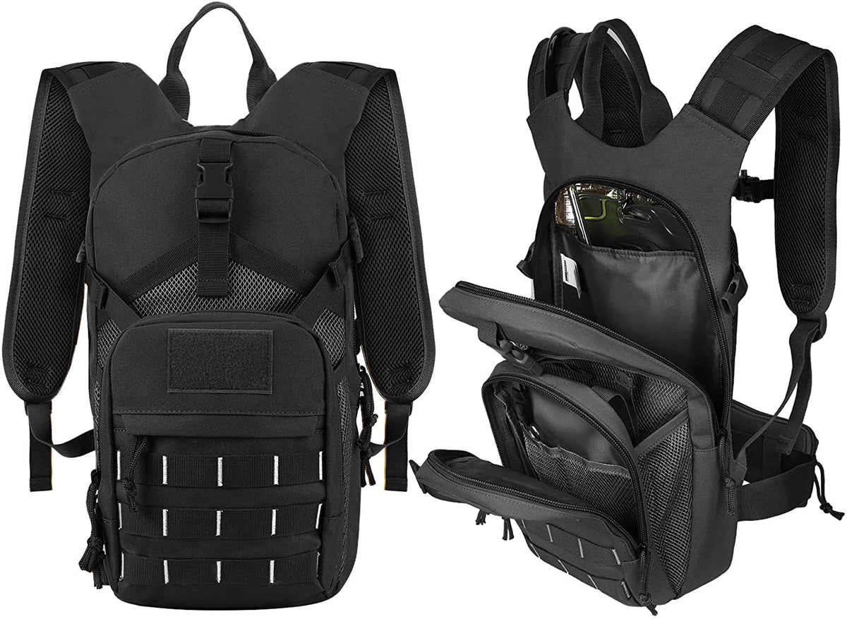 Waist Women Hydration Backpack Insulation, Daypack Hiking Running Adjustable Military Men with Moisture Cycling Bladder, Bag Thermal Biking 2L Free Pocket for Moisture Pack Moisture Fits Tactical
