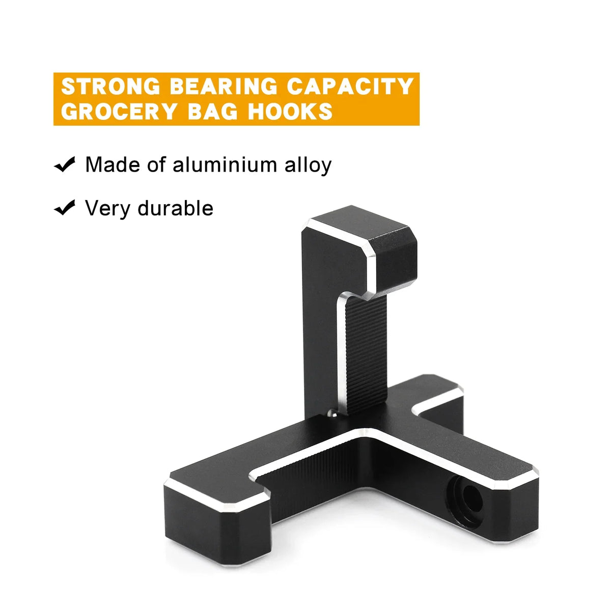 Organizer 4-Door Aluminum Trunk Interior Black J Shape) T+2pcs Bronco 2021-2023 Grocery Dcenta for (2pcs Bag Hooks Replacement 2-Door