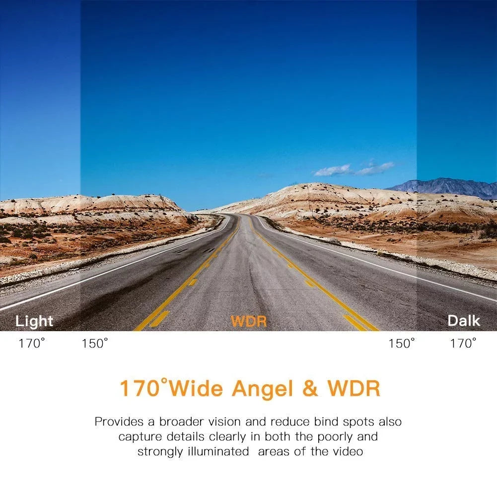 Monitor, Recording, Detection Angle, Motion 170°Wide G-Sensor, Recorder , Cam 1080P 3" Screen Parking Car Driving Loop Dash