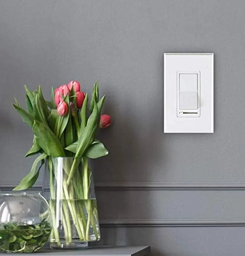 in Slide,600 Cloudy Switch for Included Wall Dimmer Dimmable Pole max,Shield Bay Watt Plate Light//Incandescent,3-Way Single