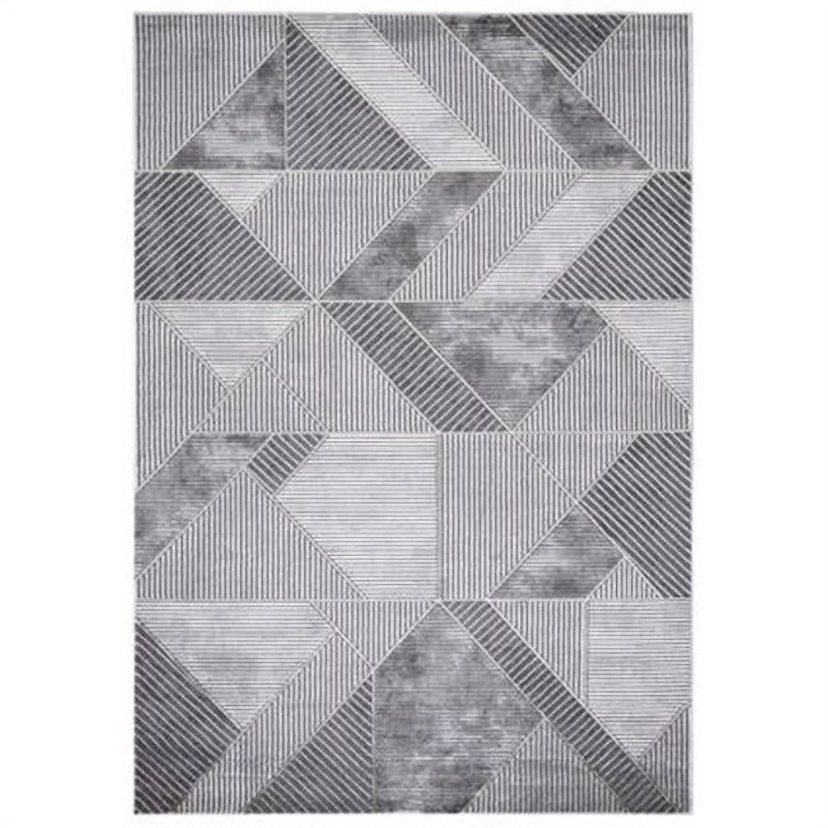 Gray Rectangle Concord Area Brighton x Rug, Trading 5 80354 Global ft. 3 Geometric Madison