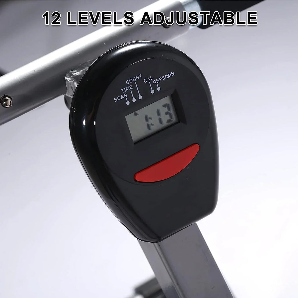 Digital Monitor Resistance, lbs Adjustable Rowing Machine Load 260 Black 12 Maximum of and with Ergometer, Levels of Rower