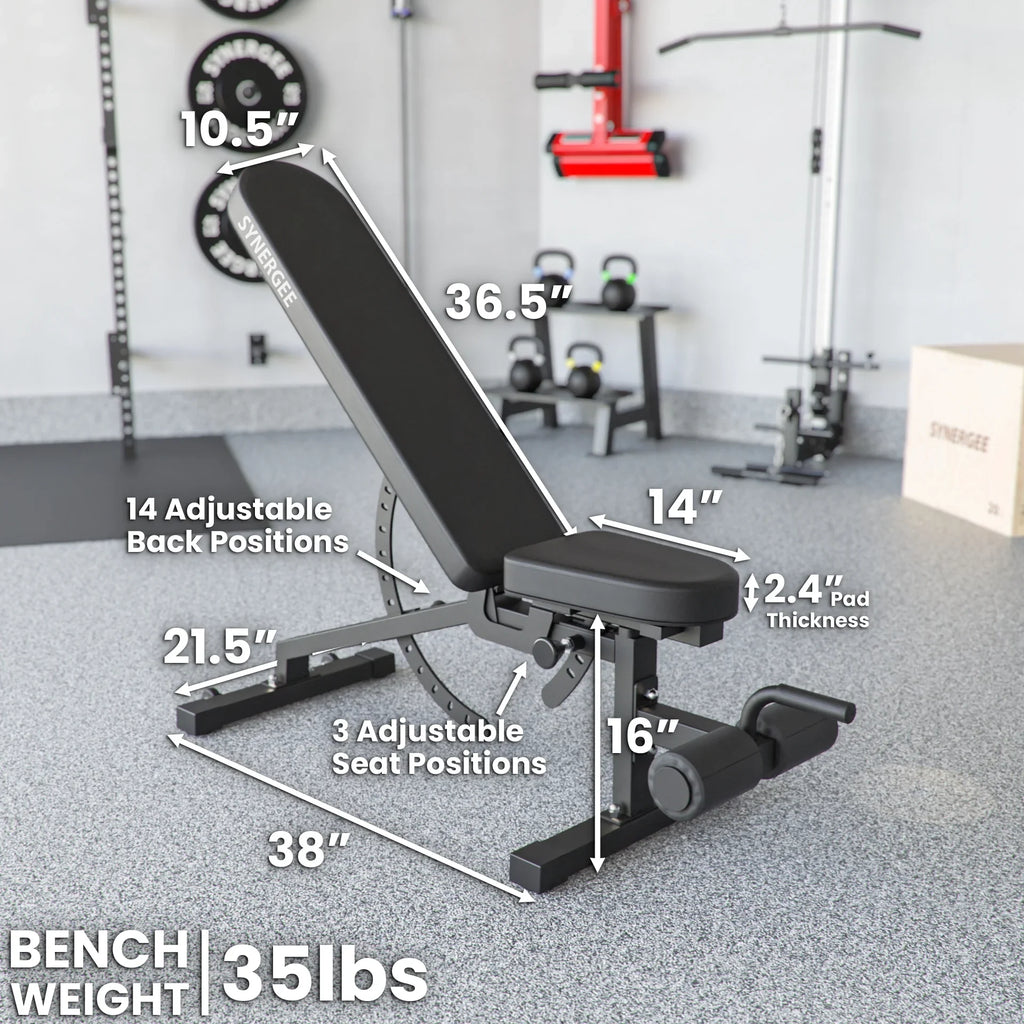 Workouts. Weight for Adjustable and Excellent Workout Barbell Dumbbell Synergee & Press Decline Bench Garage Bench. Exercises Incline Home for Commercial, Gym. &