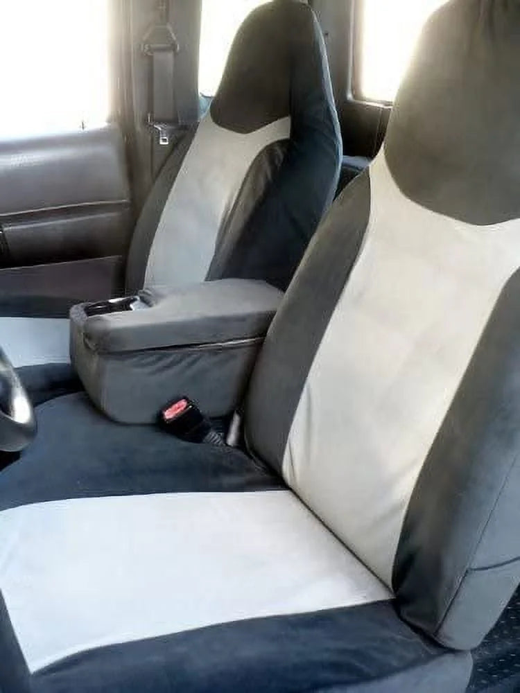 Console 2002-2003 in and Seat Split Ranger with Opening F286 Center Gray Twill 60/40 Ford Black