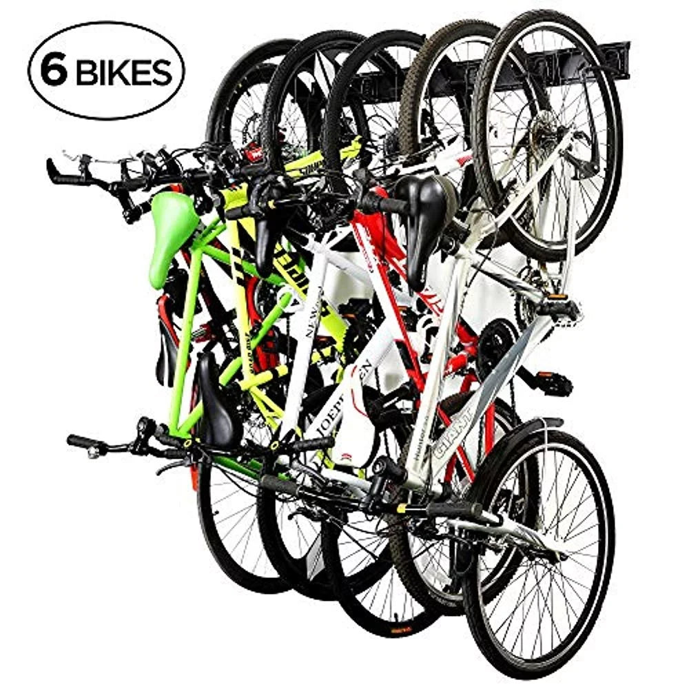 with Wall Garage Bike Rack Adjustable Storage Hanger RaxGo Mount Bicycle 6 Hooks