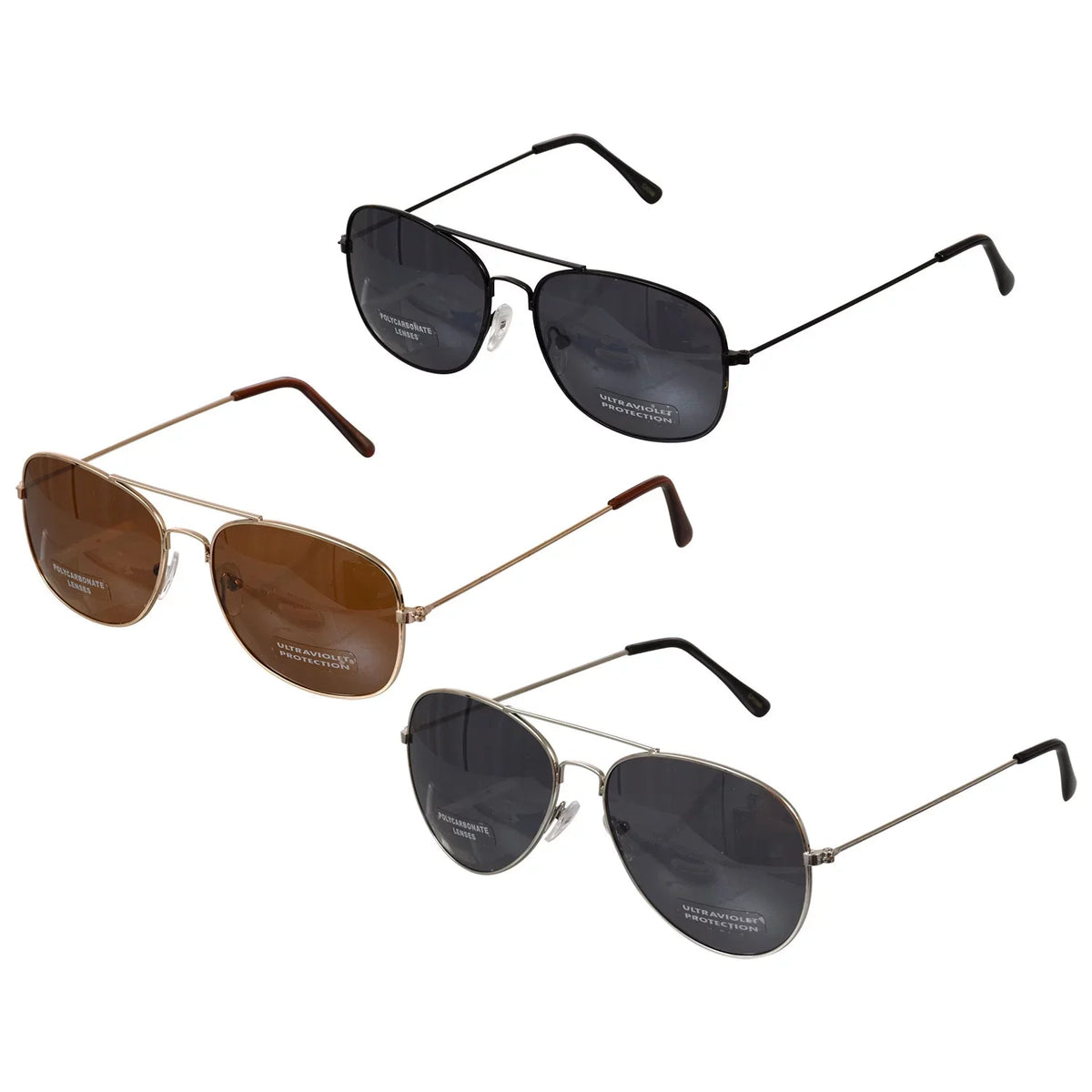 Sunglasses Sunglasses Aviator Pack with Bulk 6 - - Wire Frames