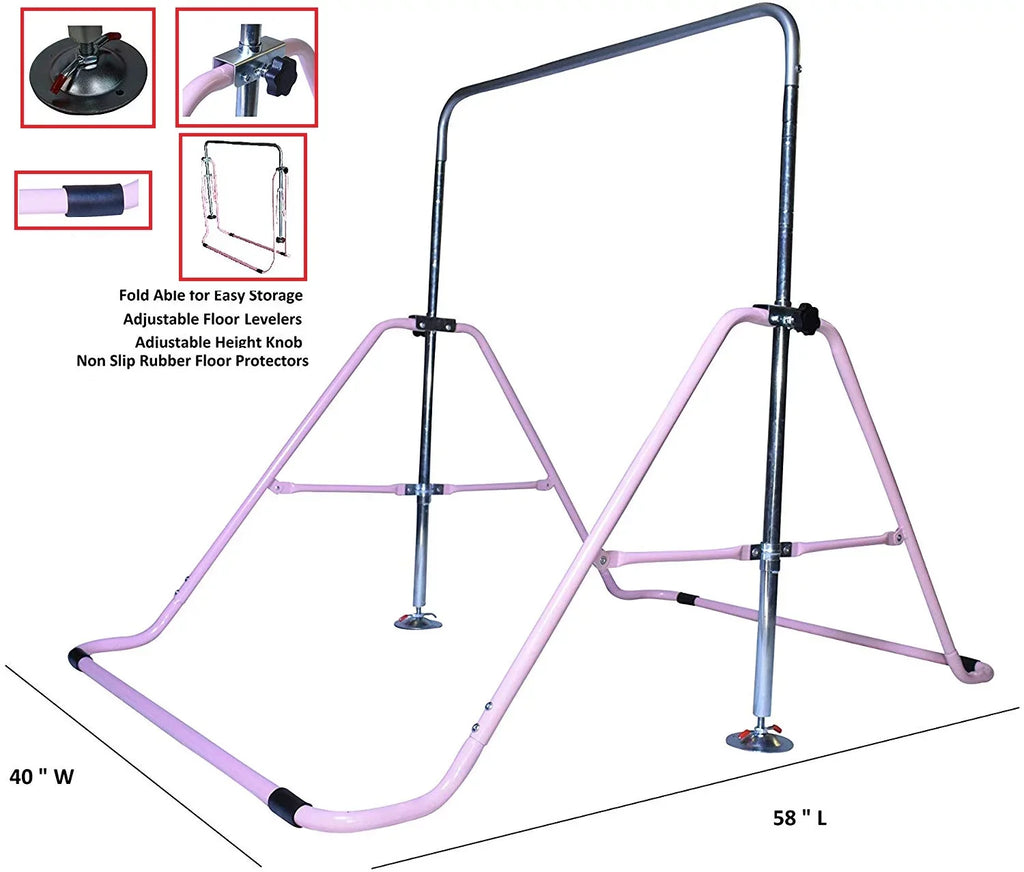 Bar Progymnastics Monkey Gymnastics Kip Bar, Training, Climbing Bar, Jungle Pink Junior Bar Horizontal Gym Tower