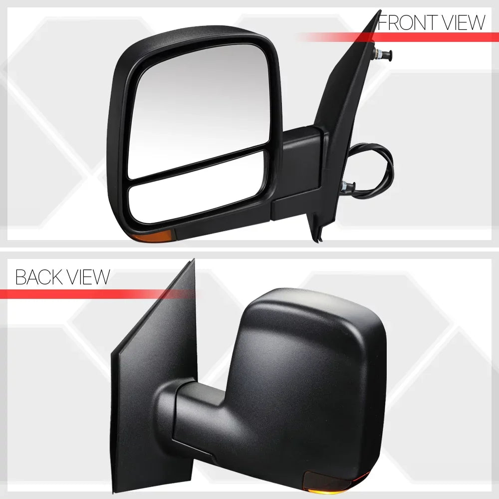 Side Rear Express/ For Signal Savana Heated+Power Operated View 17 12 2008-2018 with Door Driver Chevy 09 11 Left Door 16 10 Turn 14 13 Espejos Mirror 15