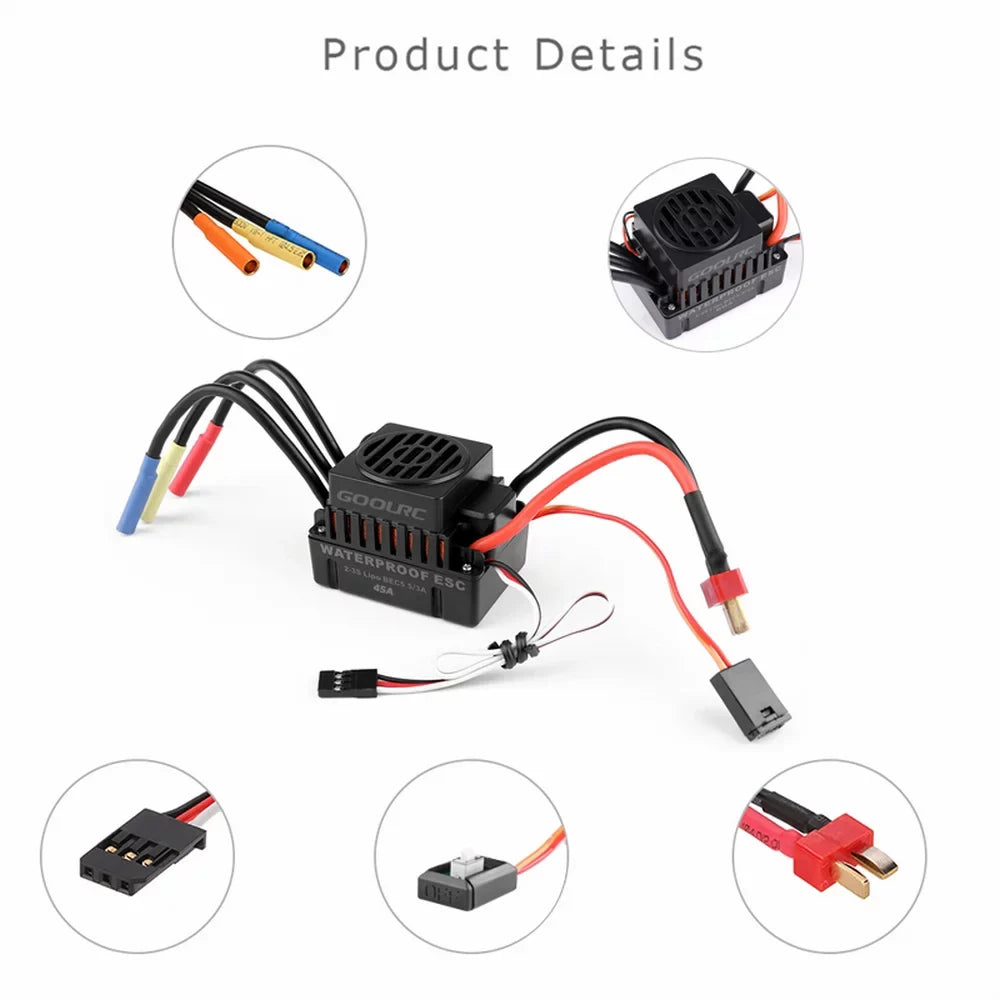 1/10 4370KV 4370KV F540 Accessory,Set Motor Moistureproof Car 45A Remote Rookin Car 110 Combo GoolRC