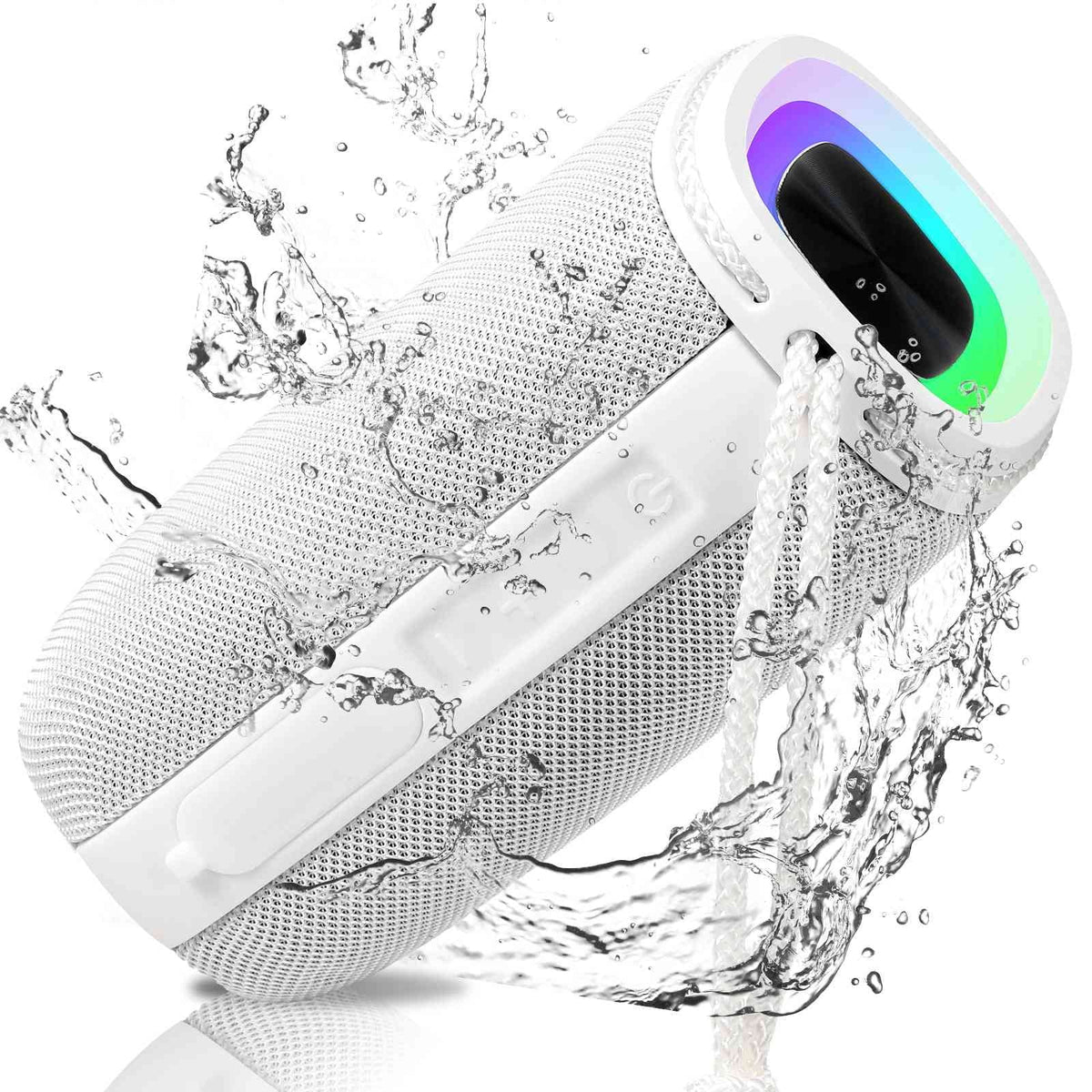 360° Surround Portable for Sony Pairing, True Moistureproof Xperia IPX5 Speakers UrbanX - Sound Bluetooth XA1 BT5.3, Plus Speaker Scorpio with Series Bass, Punchy Wireless White Speaker,