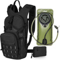 Waist Women Hydration Backpack Insulation, Daypack Hiking Running Adjustable Military Men with Moisture Cycling Bladder, Bag Thermal Biking 2L Free Pocket for Moisture Pack Moisture Fits Tactical