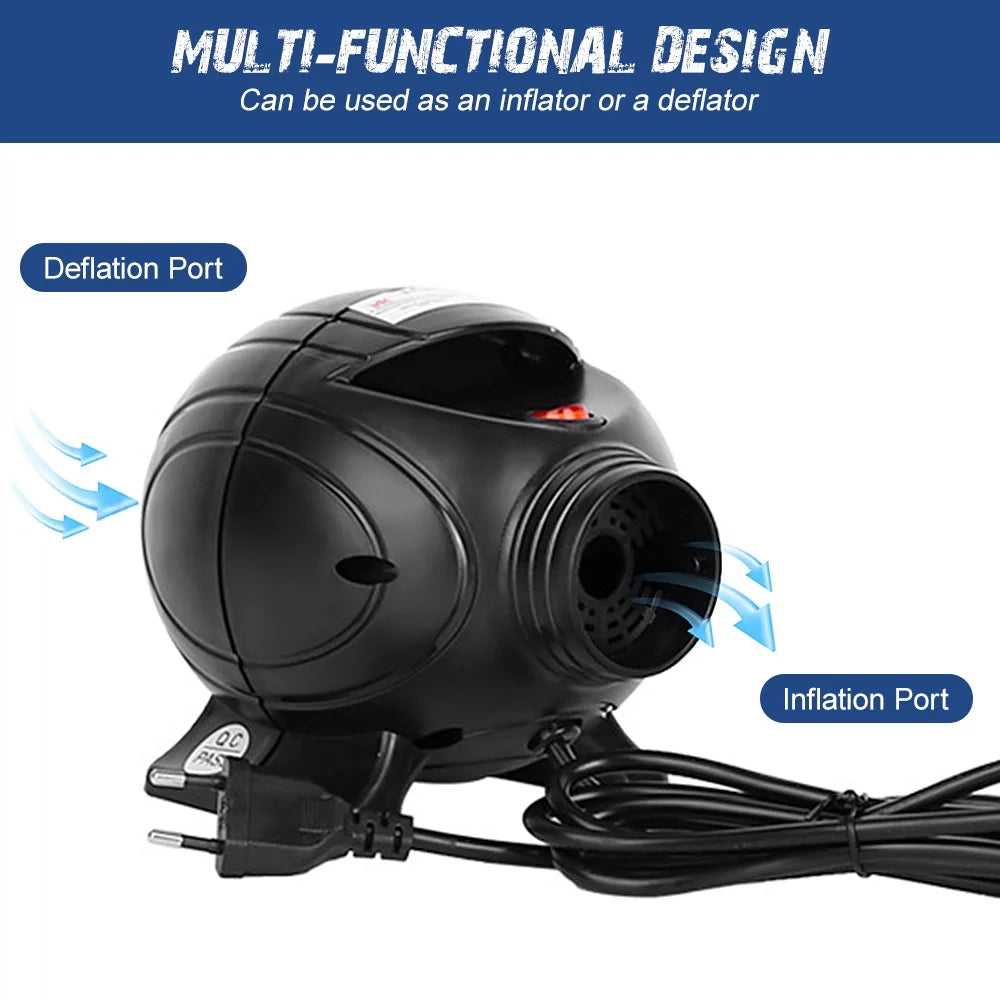 3 Anself Pool Portable Nozzles Inflatables 800W Pump Air Inflator with Float Deflator Electric Bed for Air