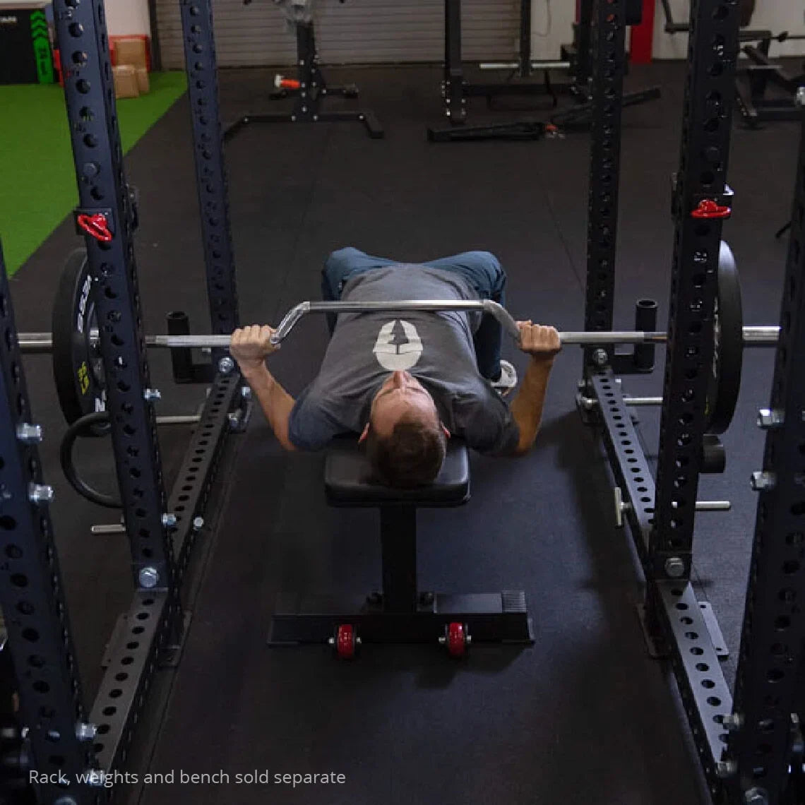 7 Bench Fitness Finish Press , Bar, Rated Olympic Cambered 600 Chrome Titan